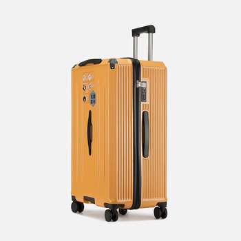 璐璐凯帝行李箱超大容量女大号男旅行箱密码皮箱拉杆箱 橘黄色 24寸