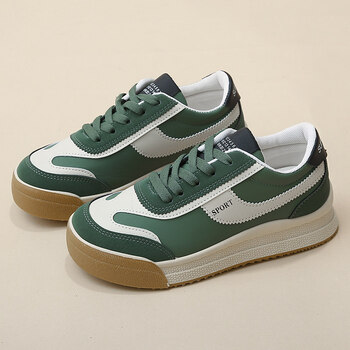 夏天好看春秋季平板鞋女高颜值百搭气质德训鞋女鞋冬季小众厚底小白鞋