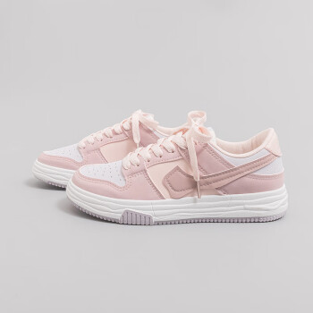 bghn李宁寕粉色休闲学生板鞋韩版小白鞋女休闲百搭运动鞋子潮粉色39