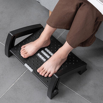 办公室搁脚凳塑料搁脚踏凳可调节搭脚踏板脚蹬踏脚踩脚垫脚登升级款六