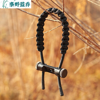 复合滑轮弓箭射箭手工编织护弓绳反曲弓腕带弓把把套黑色