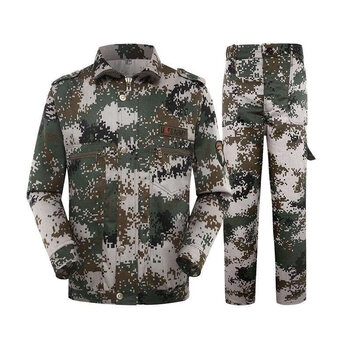 陆军夏季迷彩服耐磨军绿色潮流迷彩服套装男虎斑战狼夏季陆军男士大号
