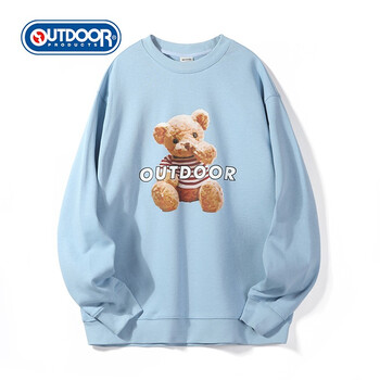 outdoor products官方秋季女士卫衣小熊印花学生情侣套头圆领卫衣