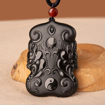 水悟月和田玉吊坠青玉八卦男女士款玉坠平安无事牌挂件玉牌玉佩附证书