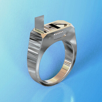 钛钢男士防身戒指 第二代钛钢防身戒指男饰品功能戒指刀折叠小刀戒指