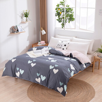 樱花家纺单件被套纯棉单人被罩加厚棉布料环保印染工艺心蕊180220cm