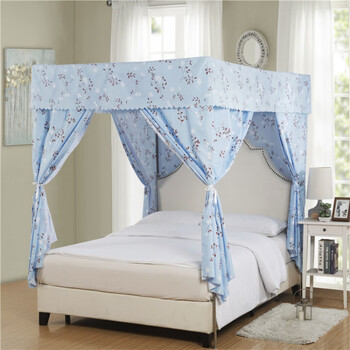 2022新款单人床围帐遮光家用床幔床帘遮光布卧室床围12m18m蚊帐防尘遮