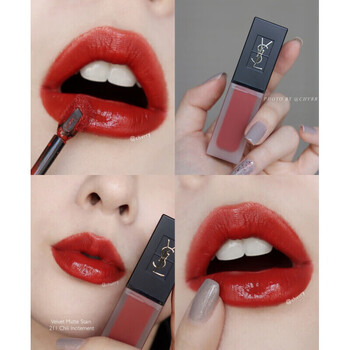 520情人节礼物ysl圣罗兰黑盖磨砂丝绒哑光唇釉