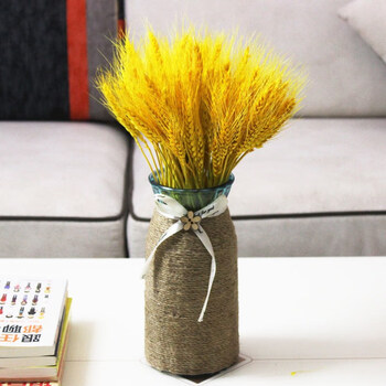 黄金麦穗花瓶天然风干花真花束开业大麦客厅卧室装饰礼品道具麦子麦穗