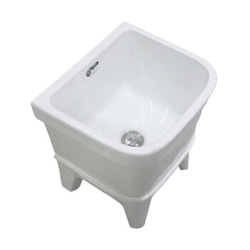 拖把池盆槽陶瓷洗拖布池子墩布水池卫生间阳台自动下水器定制34厘米平