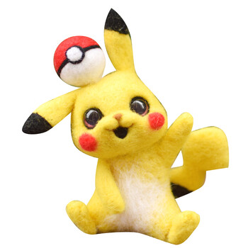 皮卡丘羊毛毡毡 动漫大侦探皮卡丘 戳戳乐手工 diy材料包摆件 钥匙扣