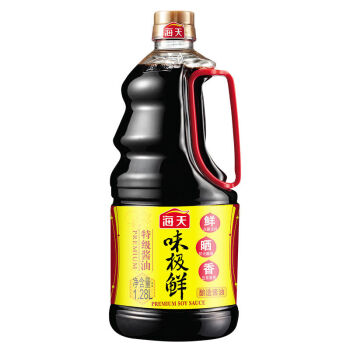 海天 味极鲜生抽1.28L 特级酱油 点蘸凉拌炒菜 大瓶量贩装 酿造酱油