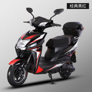 2022新款電動車電瓶車男女電動摩托60v72v外賣踏板車長跑王經典黑紅送