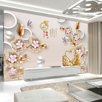 纳丽雅8d电视墙背景壁纸5d立体网红墙纸布墙面壁画现代简约客厅家和