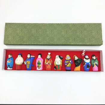 中国风京剧脸谱小泥人摆件民间手工艺品送人特色礼品大梁山好汉