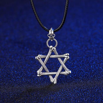 千弗珠宝【桎梏】999足银六芒星项链男士款潮男百搭吊坠嘻哈男生男士