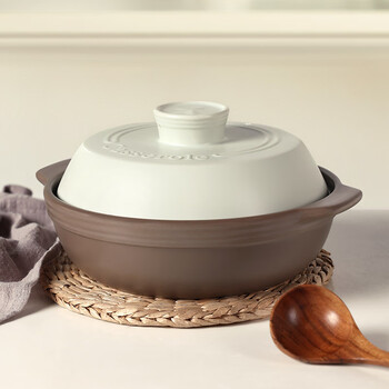 烧宝陶瓷砂锅煲汤锅煲仔饭砂锅干锅煲瓦煲小沙锅家用浅煲 小号-900ml