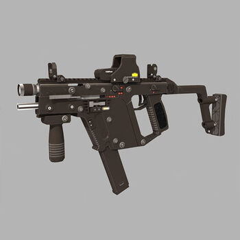 短剑维克托二代新品 满配版 军事类抢械纸模型手工diy摆件kriss突击步