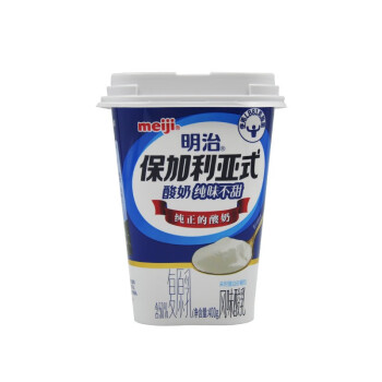 明治meiji 保加利亚式酸奶 纯味不甜400g 凝固型 低温酸奶 明治特选LB81乳酸菌