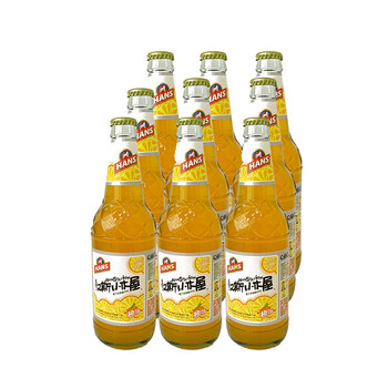汉斯小木屋西安果啤508ml9瓶装菠萝啤果味老汽水碳酸饮料菠萝味9瓶