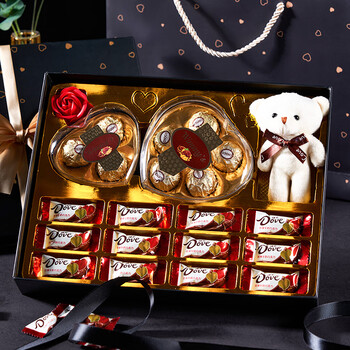 德芙520礼物520情人节巧克力礼盒装送闺蜜男女朋友小孩生日礼物糖果零
