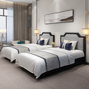 格灿 格灿民宿酒店客房床一系列沙发家具宾馆床标间全套新中式客房床