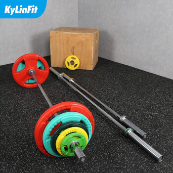 kylinfit奥杆大孔径铜套黑杆比赛国际杠铃杆22米举重卧推杠男女女士铝