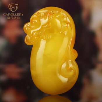 嘉乐琥珀蜜蜡雕刻草龙福瓜挂件琥珀吊坠男女项链毛衣链珠宝琥珀蜜蜡饰品 图片价格品牌报价 京东