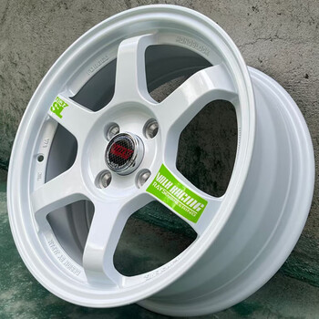 工马适用于1415161718寸本田思域大众奥迪a4翼神丰田te37改装轮毂白色