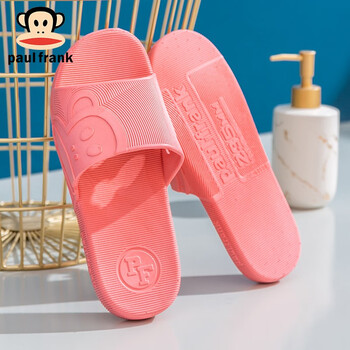 大嘴猴paulfrank凉拖鞋女夏情侣款休闲居家浴室凉拖鞋男 pf538 玫红