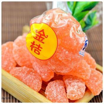 橘子糖 金桔糖果 桔子瓣 喜糖婚庆糖8090后童年怀旧零食桔子片 15个