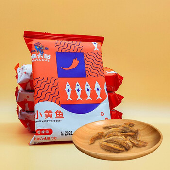 麻.六记 30g/袋 香酥小黄鱼袋装 香辣味30g*4