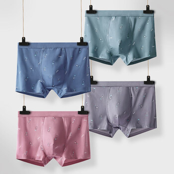 浪莎男纯棉秋冬男生短底裤四角青年大号全棉运动平角男士舒适内穿裤衩