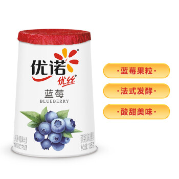 優(yōu)諾（yoplait）優(yōu)絲果粒藍(lán)莓味酸奶135gx3杯 家庭分享裝 低溫酸牛奶 風(fēng)味發(fā)酵乳