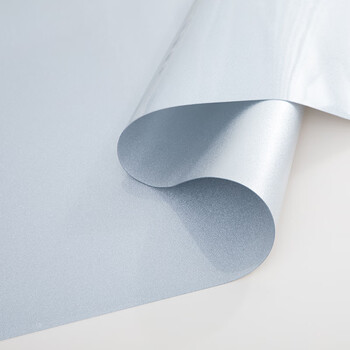 不透明桌布防水防烫免洗茶几垫家用pvc餐桌垫塑料台布银色纯色90120cm