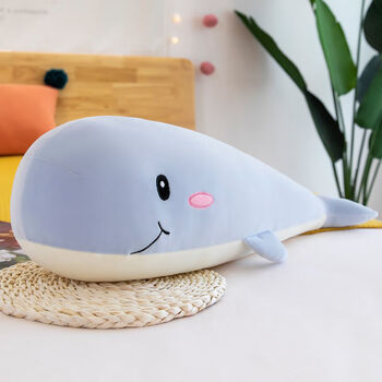 鲸鱼毛绒玩具布娃娃可爱睡觉抱枕公仔超大号床上玩偶女孩生日礼物蓝色