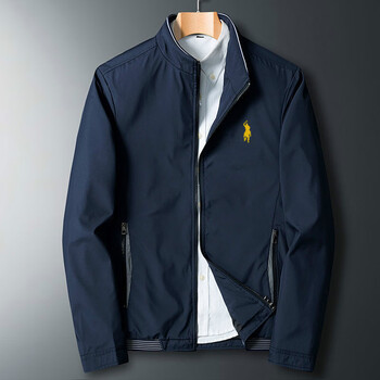 保罗贵族外套男士宽松干部夹克男大码百搭简约2021春秋季新款商务休闲