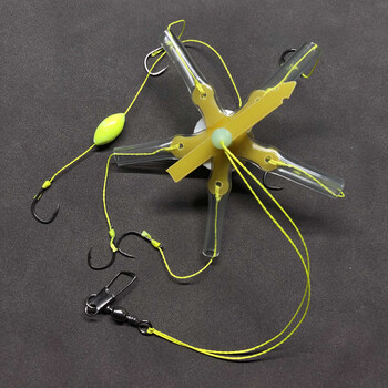 木兰旅鲢鳙钓组翻板钩鱼钩浮钓豆饼钩海竿抛竿爆炸钩套装 新款五角