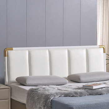 辉导  床头板软包单买新款靠背简约现代烤漆双层1.51.