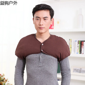 领利豪男士护肩膀坎肩睡觉加厚保暖防寒中老年纯棉护肩颈椎衣服护肩膀