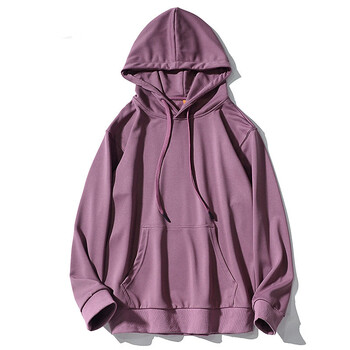 男士连帽卫衣纯色常规带帽情侣男装上衣服外套潮流百搭 wy0707铁锈红