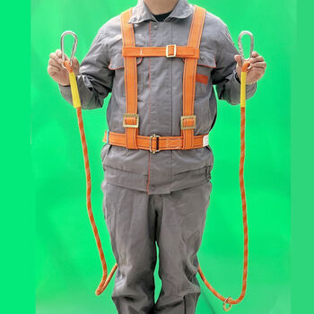 定制安全带双背双钩国标 安全带国标 高空作业工地施工国标双绳大 红