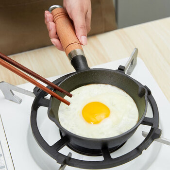 迷你铸铁锅小油锅煎蛋锅热油呛油泼油烧油小锅蛋饺神器小号平底锅wj