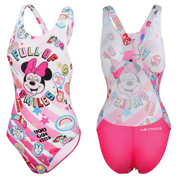 英发(yingfa)儿童泳衣女孩小中大童连体三角比赛竞速专业训练游泳装