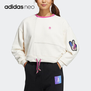 阿迪达斯 （adidas）卫衣neo圆领女春秋保暖运动套头衫IA6899 IA6899 M