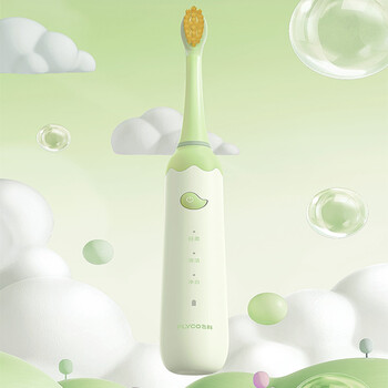 飞科(flyco)儿童电动牙刷充电式宝宝软毛声波震动式可爱ft7110绿(线下