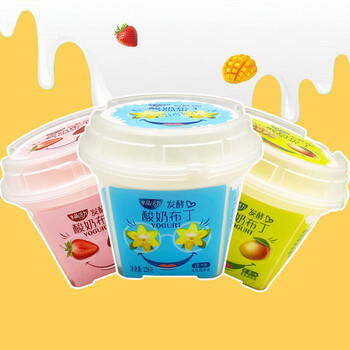 恒愎水晶活力发酵酸奶布丁228g6杯草莓芒果乳酸菌零食果冻酸奶布丁