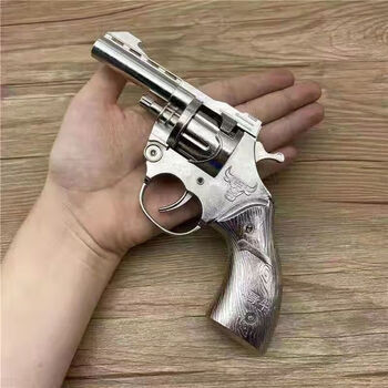 左轮砸子炮全金属1205不可发射儿童玩具枪炮子打响枪砸响枪响纸摔火炮