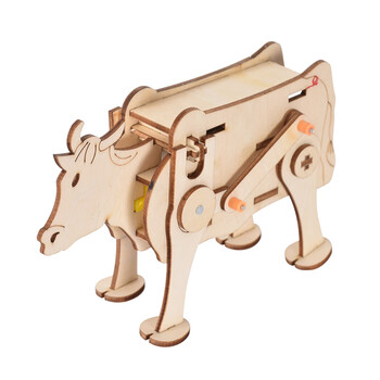 科学实验套装科技小制作材料辅助教具木质拼装木牛流马小玩具原木色