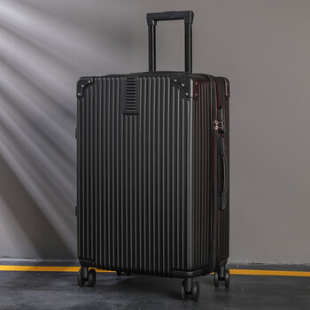 箱耐用万向轮24寸女男学生26寸出差密码皮箱子28英寸大容量 高级黑 24